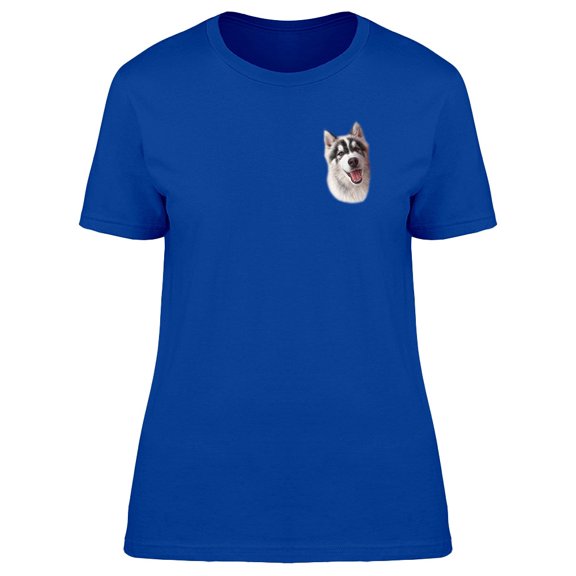 Cute Siberian Husky Furry Dog Tee Women's -Image by Shutterstock