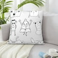 thumbnail image 6 of ZICANCN Funny Monster Creature Decorative Throw Pillow Covers, Bed Couch Sofa Decorative Knit Pillow Covers for Living Room Farmhouse 18"x18", 6 of 8