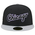 thumbnail image 2 of Men's New Era Black Chicago White Sox  Retro Spring Training 59FIFTY Fitted Hat, 2 of 6