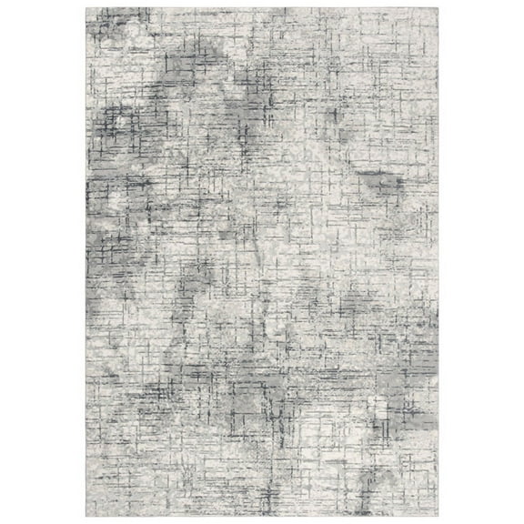 Rizzy Rugs Chelsea Area Rug CHS106 Ceam/Gray Scratches Faded 5' 3" x 7' 6" Rectangle