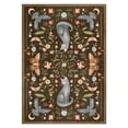 thumbnail image 3 of Nanan 6'x9' Cat Area Rug, Washable Non Slip Stain-resistant Rugs for Dining Room Home Office, Soft Foldable Carpet, Brown, 3 of 6