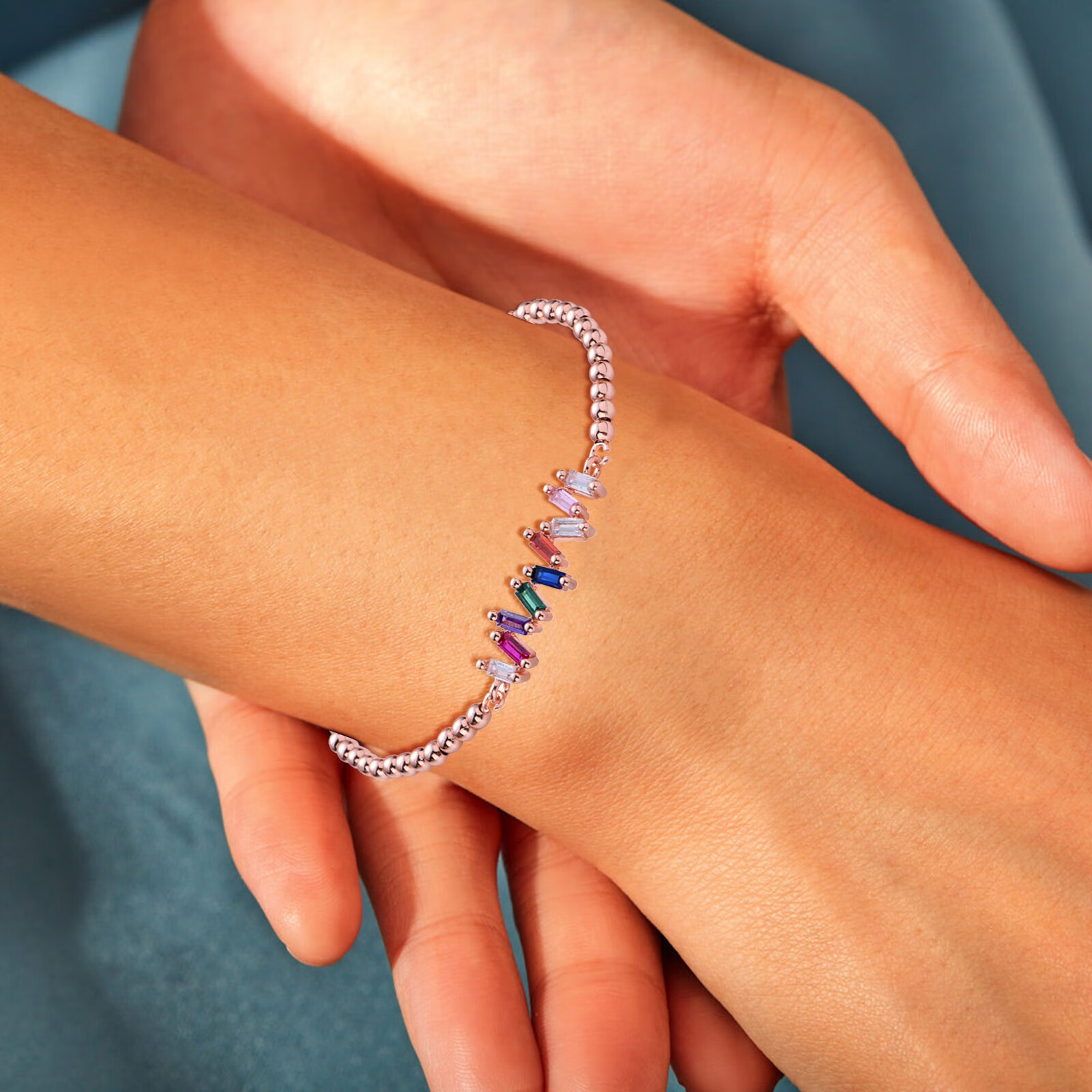 Bracelet Adjustable Colorful Drill Zircon Z With Crystal For Women