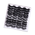 thumbnail image 4 of 20 Piezas de Pestañas Postizas Negras Hechas a Mano Jinwen Pestañas de Segmento Grueso, 4 of 8