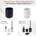 thumbnail image 5 of Evideco New Marble White Tumbler Only Rustic Asian Zen Toothbrush Holders, 5 of 9