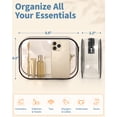 thumbnail image 5 of HOTOR Clear Toiletry Bag, TSA Approved, Waterproof Zippered Makeup & Toiletries Organizer, 6.0" x 8.8" x 2.2", 2-Pack, 5 of 8