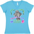 thumbnail image 3 of Inktastic Sanibel Island Florida Cute Swimming Manatee Women's V-Neck T-Shirt, 3 of 5