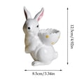 thumbnail image 2 of TechToyHub Ceramic Easter Egg Cup,Hand Painted Bunny Ornament Holder 4.92x3.34in for Table & Mantel Decor,Decorative and Functional White Rabbit for Chocolate Eggs,Spring Festival Gift Idea, 2 of 5