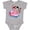 AC-Heather Grey, variant on Flamingo with Sunglasses Pool Float and Drink Boys or Girls Baby Bodysuit