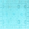 thumbnail image 1 of Ahgly Company Indoor Square Oriental Light Blue Traditional Area Rugs, 6' Square, 1 of 4