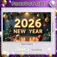 thumbnail image 2 of Golden Numerals New Year 2026 Banner Festive Lights 2026 Celebration Display Christmas Ornaments Pine Branches Holiday Background for New Year Party 2026 Celebration Holiday Gathering, 2 of 9