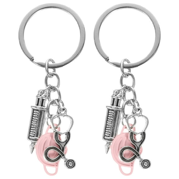 2pcs Medical Workers Keychain Doctor Charm Keychain Backpack Pendant Doctor Keychain Nurse Key Ring Nursing Charms Keychain