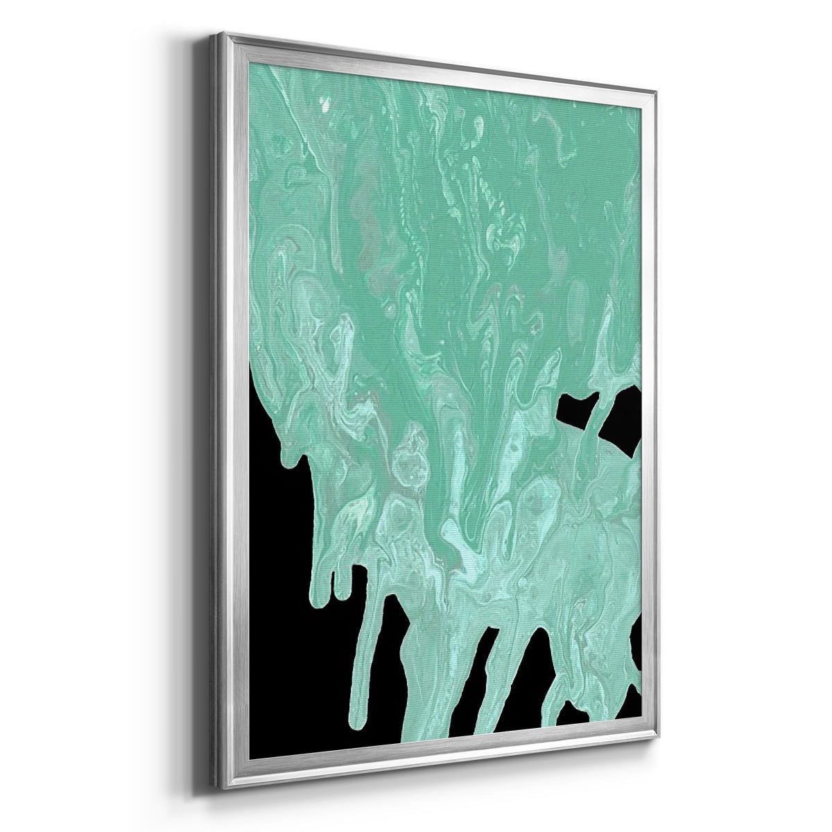 Teal Cascade I Premium Framed Print, in Gold, Black, or Silver - Ready to Hang
