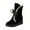 Black, variant on Fesfesfes Wide Calf Boots for Women Bandage Solid Color Shoes Casual Warm Winter Ankle Boots 42(US:9)