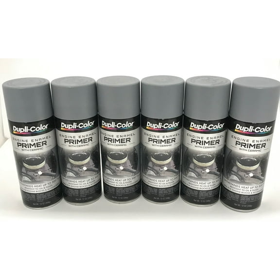 Duplicolor DE1612 - 6 Pack Engine Enamel Paint with Ceramic Gray - 12 oz