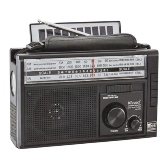 Radio Solar Portátil Recargable: 3 Bandas de Radio AM/FM/SW + Bluetooth + USB + MICRO SD+ Lampara + Carga solar / eléctrica