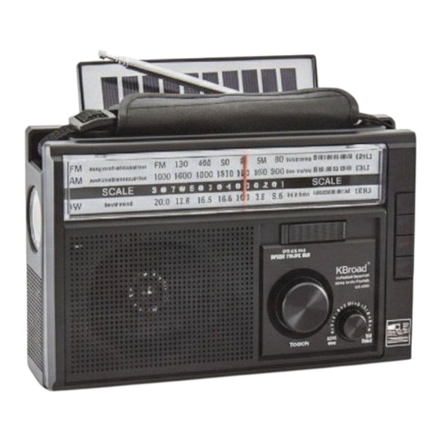 Radio Solar Portátil Recargable: 3 Bandas de Radio AM/FM/SW + Bluetooth + USB + MICRO SD+ Lampara + Carga solar / eléctrica