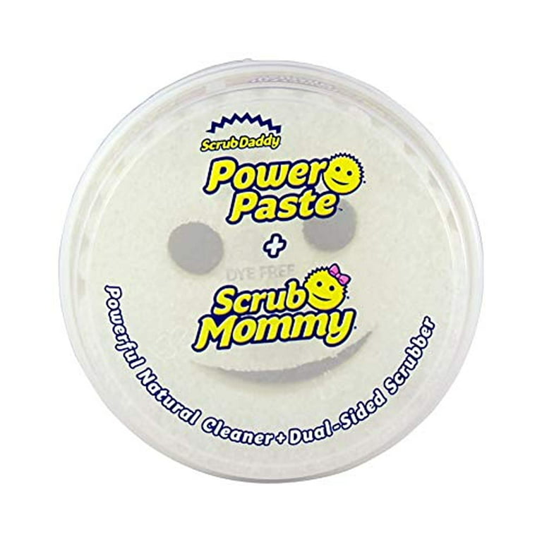 Scrub Daddy PowerPaste Cleaning Kit Natural Cleanser + Dye Free Scrub Mommy 1 ct (Pack of 3), White