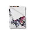 thumbnail image 2 of Floral Soft Flannel Fleece Throw Blanket, Flower Blooms Botany Bouquets Colorful Butterflies Paintbrush Watercolor Print, Cozy Plush for Indoor and Outdoor Use, 70" x 90", Multicolor, by Ambesonne, 2 of 6