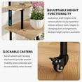 thumbnail image 6 of M optimized 3 Tier Plant Stand with Hanging Rod and Grid Panels, Heavy Duty Plant Shelf with Wheels, Indoor Outdoor Flowers Stand, Display Rack for Home Office Garden Patio, 6 of 8