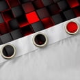 thumbnail image 4 of Castle Fairy Black Red Grid Black Out Curtains,Checkered Curtains Pack of 2 (42x63 Each), 4 of 6