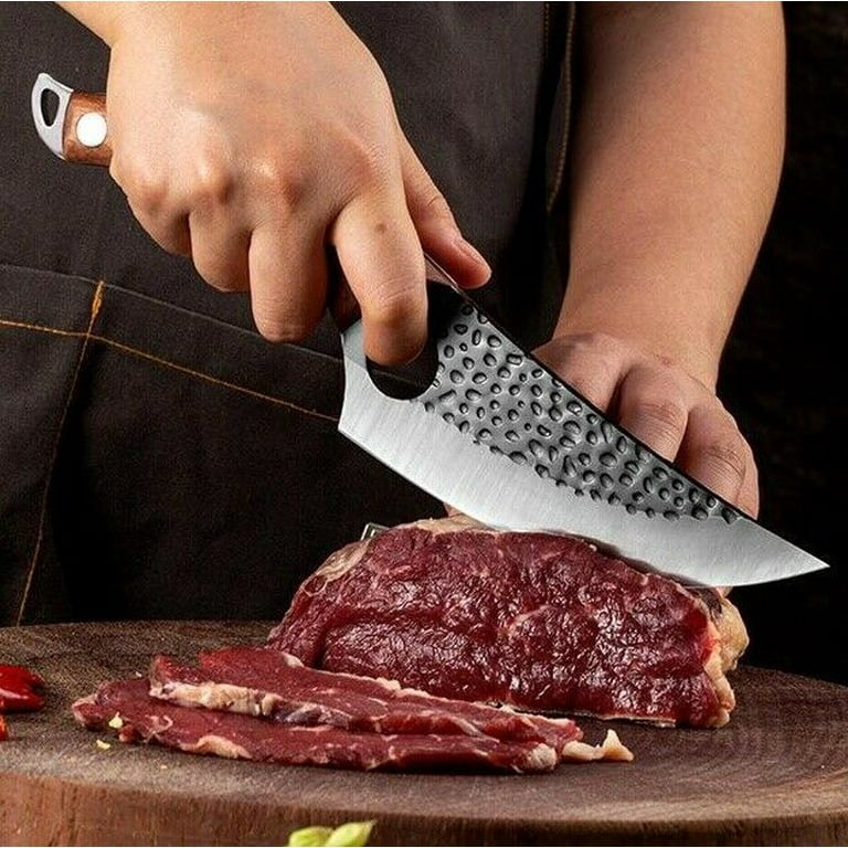 Premium Forged Meat Cleaver Multi-Purpose Kitchen Knife Chef Knives Slicing  Knife BBQ Knife With Sheath Hunting Knife With Sheath For Outdoor Exquisite  Outdoor Camping Knife Pocket Knives Gifts For Men