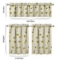 thumbnail image 6 of Kitchen Curtains 36 Inch Short - 3 Panel Set with Cute Bumble Bee and Honeycomb Print, Rod Pocket Window Curtain, 100% Polyester for Bee Lovers, Farmhouse, Kitchen, Living Room, Easy Wash, 6 of 6