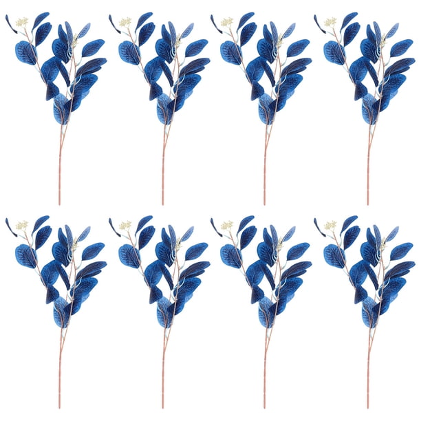KAKOWELY 8 piezas de tallos artificiales de eucalipto para arreglos florales, decoración de jarrones, relleno de hojas de eucalipto