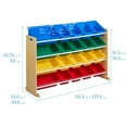 thumbnail image 2 of ECR4Kids 4-Tier Organizer with 20 Removable Plastic Bins, 4x5, Toy Storage, Natural/Primary, 2 of 9