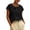 Black, variant on Summer Tops for Women 2026 Trendy Classic Casual Short Sleeve Sweetheart Circle Tops - Button Front for Everyday Beige M