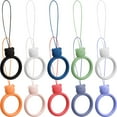 thumbnail image 1 of SHISUYAN 10pcs Silicone Phone Ring Straps Short Lanyard Grip Holder Finger Ring Ropes, 1 of 8
