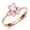 Rose Gold, variant on UIONEN Paw Print Ring Women Heart 925 Sterling Silver Ring Pet Animal Jewelry Loving Ring Size 4