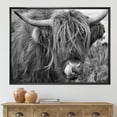 thumbnail image 2 of Close Up Of Scottish Cow On Moorland II 40 in x 30 in Framed Photography Canvas Art Print, by Designart, 2 of 5