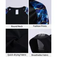thumbnail image 3 of ANFERRY Short Sleeve Swim Shirts for Men Printed UPF50+ Sun Protection Athletic Rash Guards Top, 3 of 11