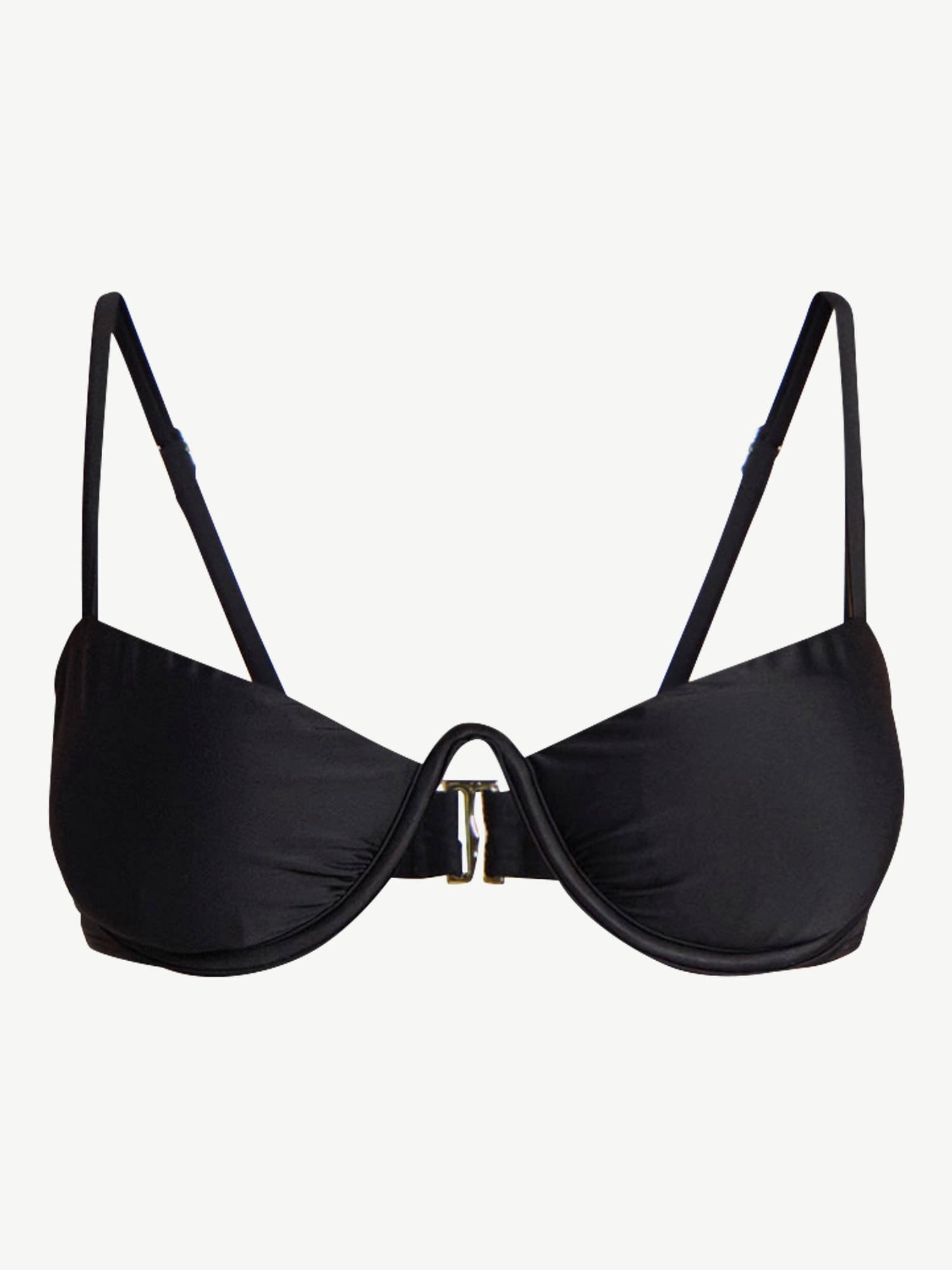 No Boundaries Solid Underwire Balconette Bikini Top, Women’s