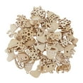thumbnail image 2 of 50 Piezas de Adornos de Natural con Agujeros en Navideños Formas para Decorativas, Ropa, Joyas y Otros Objetos Decorativos Gloria Piezas de madera sin terminar, 2 of 8
