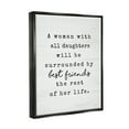 thumbnail image 4 of Stupell Industries Woman With All Daughters Loving Family Quote Graphic Art Metallic Gold Floating Framed Canvas Print Wall Art, Design by Lux + Me Designs, 4 of 5