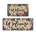 thumbnail image 2 of July Independence Day Kitchen Rugs Set of 2, Non-Slip Rubber Back Nylon Mats for Floor, Multicolor, 40x60 cm and 40x120 cm, 2 of 6