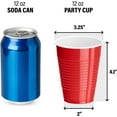 thumbnail image 2 of SwiftPulse Red Plastic Cups, 12 oz Disposable Cups, Reusable Party Supplies (120 Count), 2 of 11