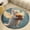 Flannel-2, variant on Flying Cat with Gift Box Round Area Rugs for Bedroom Living Room, 3FT Soft Indoor Circle Carpets, Carpet Home Decor Floor Mat