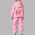 thumbnail image 6 of XAOFW Kids 6 7 Outfits Girls Fashion Long Sleeve Hoodie Jogger Cute Number Printed Pullover Tracksuit Soft Breathable Party Night Sets, 6 of 8
