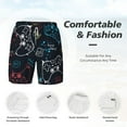 thumbnail image 5 of Lsque Mens Swim Trunks Joystick Gamepad Pattern - Bathing Suit Compression Liner - Beach Swim Shorts Swimwear - (S-3XL) - Stretch Quick Dry -Small, 5 of 9