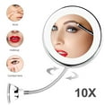 thumbnail image 1 of Makeup 10X Magnifying Makeup Mirror With LED Light Cosmetic Mirror 360 Degree Rotation Beauty Mirror For Tabletop Bathroom Traveling, 1 of 7