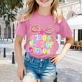 thumbnail image 2 of NAFUU Girls T Shirts Happy 100 Days Of School Prints Long Sleeve Round Neck Preschoolers Children's T-Shirts School Celebration Blouses For Girls Sizes 6-7 Years, 2 of 4