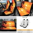 thumbnail image 3 of Yuyamidu Orange Sunset Car Seat Cover for SUV Truck Steering Wheel Cover Seaside Car Shade Seat Belt Strap Pad Handbrake Gear Shift Knob Cover Rearview Mirror Accessory Cup Holder Key Chain 16 Pack, 3 of 7