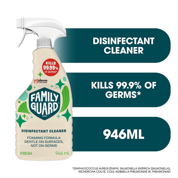 Family Guard™ Disinfectant All Purpose Cleaner, Kills 99.99% of Germs, Fresh Scent, 946ml