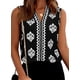 thumbnail image 1 of Camiseta sin mangas BLENCOT de chifón con cuello en V y estampado floral para mujer, color negro, 1 of 4