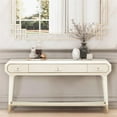 thumbnail image 2 of Michael Amini La Rachelle 3 Drawer Console Table in Champagne Ivory, 2 of 10