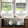 thumbnail image 4 of Karran 32" Undermount 16-Gauge Stainless Steel Extra Large Single Bowl Kitchen Sink Kit, 4 of 6