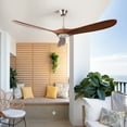 thumbnail image 2 of imerelez 60 Inch Indoor Modern Ceiling Fan With 6 Speed Remote Control 3 Solid Wood Blade For Living Room, 2 of 8
