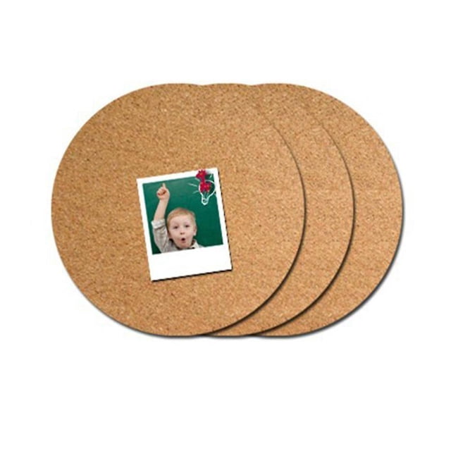 Tableros de corcho redondos Tableros adhesivos de corcho de protección ambiental natural (diámetro 30 cm x 6 mm) LingWen 8390611457495